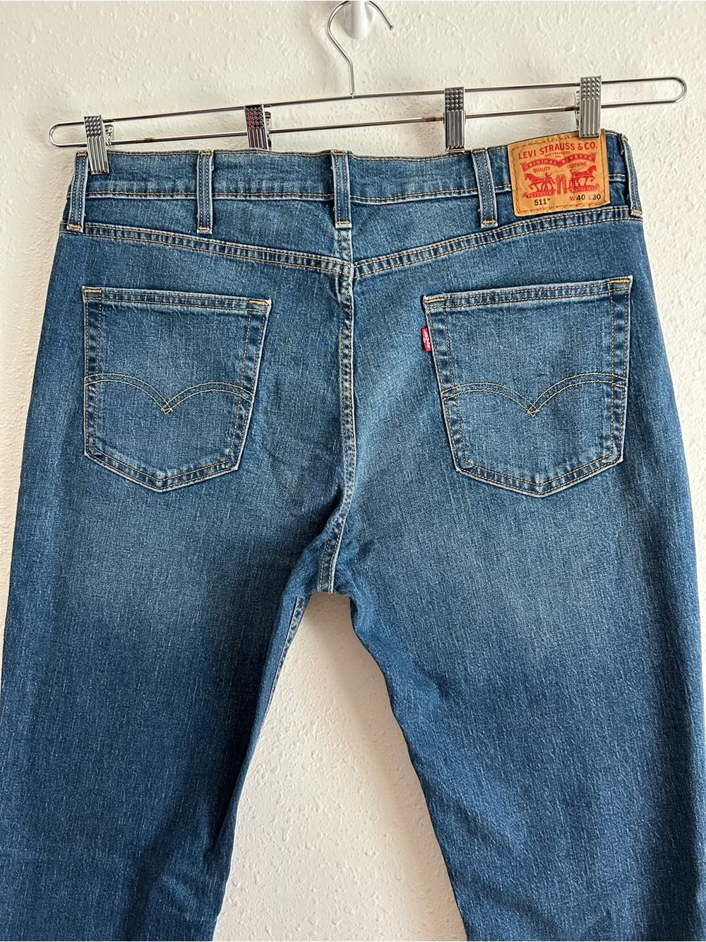 Levi's 511 Slim Jeans Men's Size 40x30 Blue Denim Stretch Classic